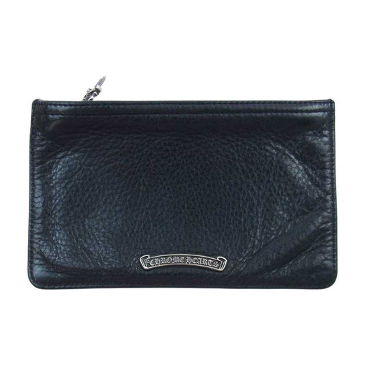 CHROME HEARTS クロムハーツ（原本有） Z /CHNG PURS2 ダガーZIP ジッパー チェンジ パース ポーチ 小物入れ  ブラック系【中古】