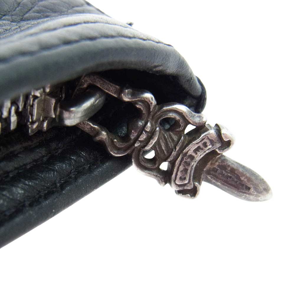 CHROME HEARTS クロムハーツ（原本有） Z /CHNG PURS2 ダガーZIP ジッパー チェンジ パース ポーチ 小物入れ  ブラック系【中古】