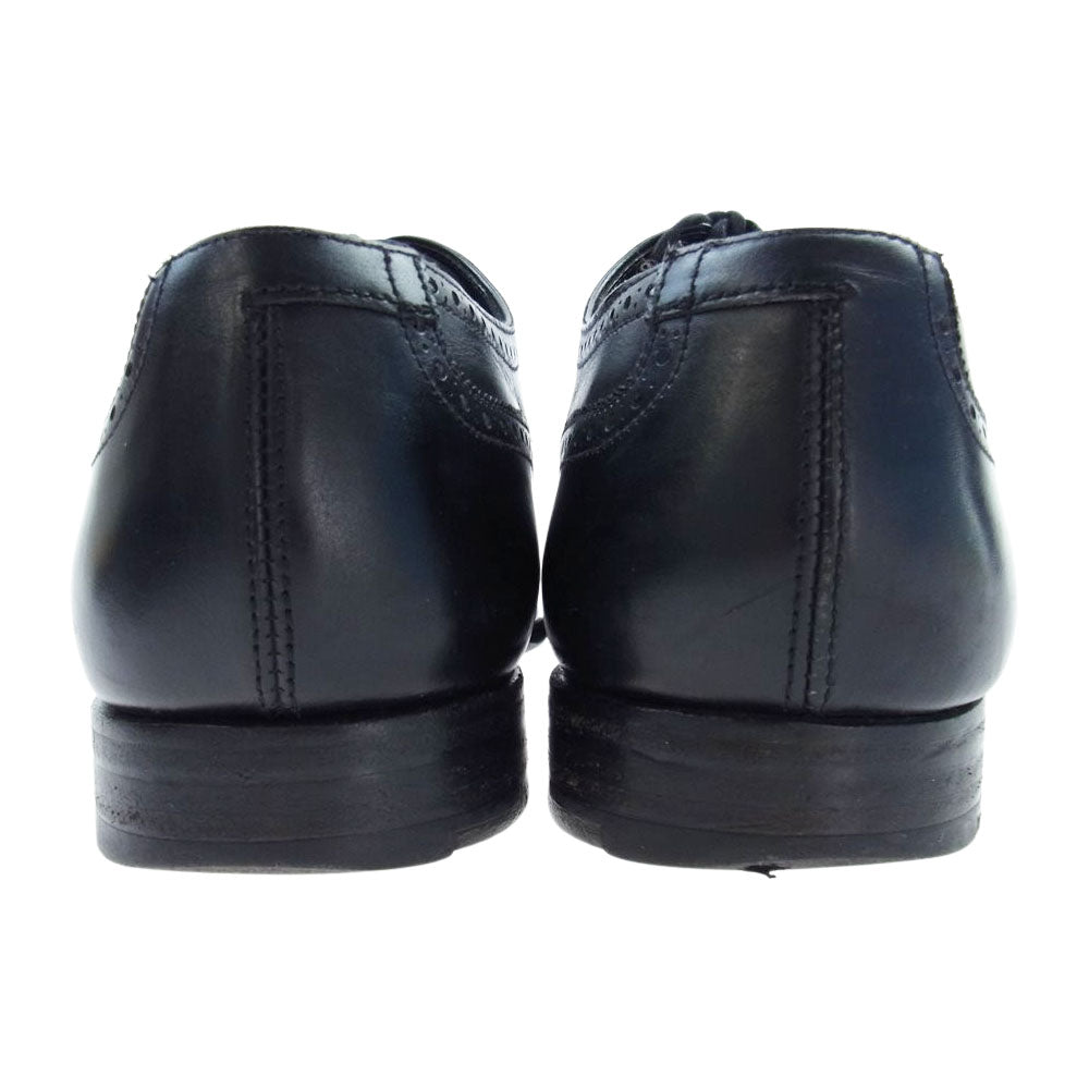 CROCKETT&JONES クロケットアンドジョーンズ 9521-12, WELBECK ウェルベック セミブローグ 内羽根 レザー シューズ ブラック系 8E【中古】
