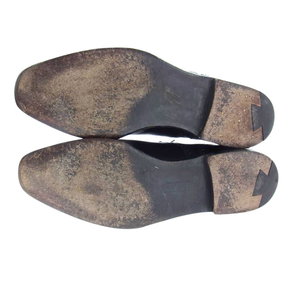 CROCKETT&JONES クロケットアンドジョーンズ 9521-12, WELBECK ウェルベック セミブローグ 内羽根 レザー シューズ ブラック系 8E【中古】