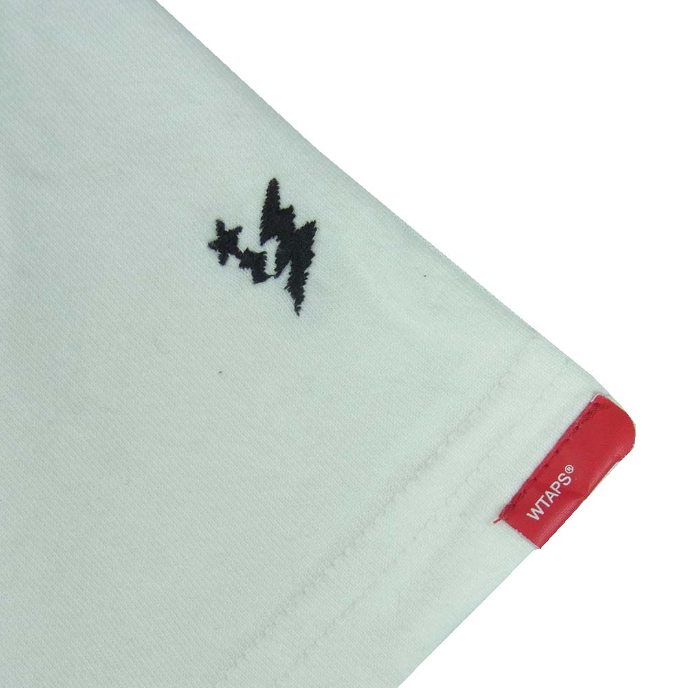 WTAPS ダブルタップス ロゴ プリント 半袖 Tシャツ コットン 日本製 ホワイト系 3【中古】