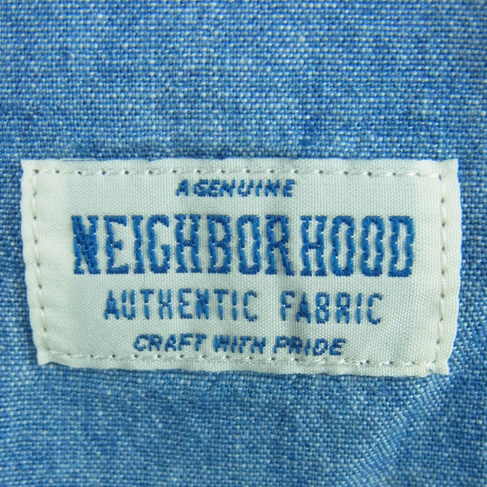 NEIGHBORHOOD ネイバーフッド 152AQNH-SHM01 HEADLIGHT/C-SHIRT.LS 長袖 シャンブレー シャツ インディゴブルー系 L【中古】