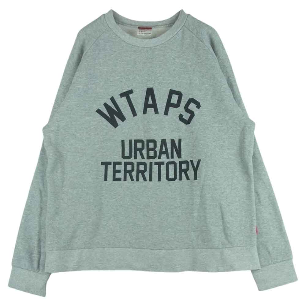 WTAPS ダブルタップス URBAN TERRITORY クルーネック スウェット トレーナー コットン 日本製 グレー系 M【中古】