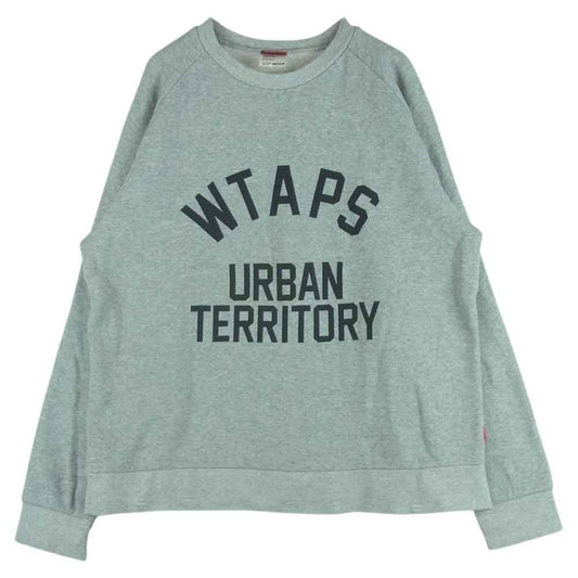 WTAPS ダブルタップス URBAN TERRITORY クルーネック スウェット トレーナー コットン 日本製 グレー系 M【中古】