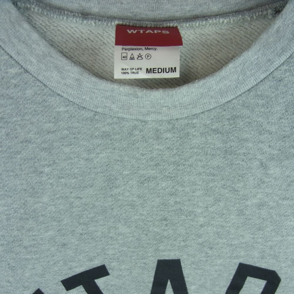 WTAPS ダブルタップス URBAN TERRITORY クルーネック スウェット トレーナー コットン 日本製 グレー系 M【中古】