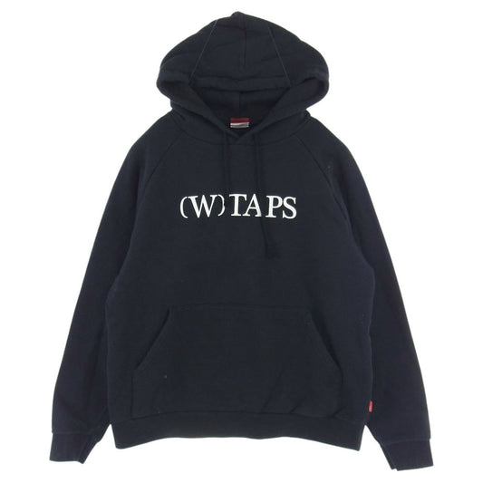 WTAPS ダブルタップス 16AW  SPOT BRACKET HOODED スポット ロゴ フーディー スウェット パーカー ブラック系 L【中古】