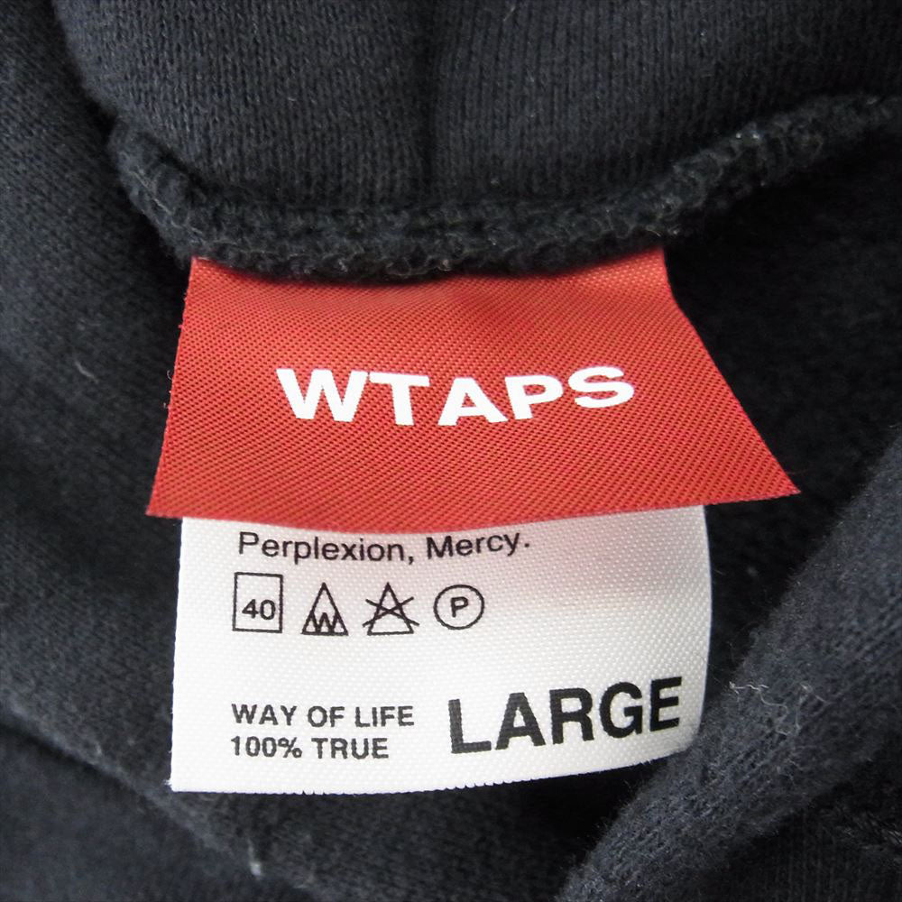 WTAPS ダブルタップス 16AW  SPOT BRACKET HOODED スポット ロゴ フーディー スウェット パーカー ブラック系 L【中古】