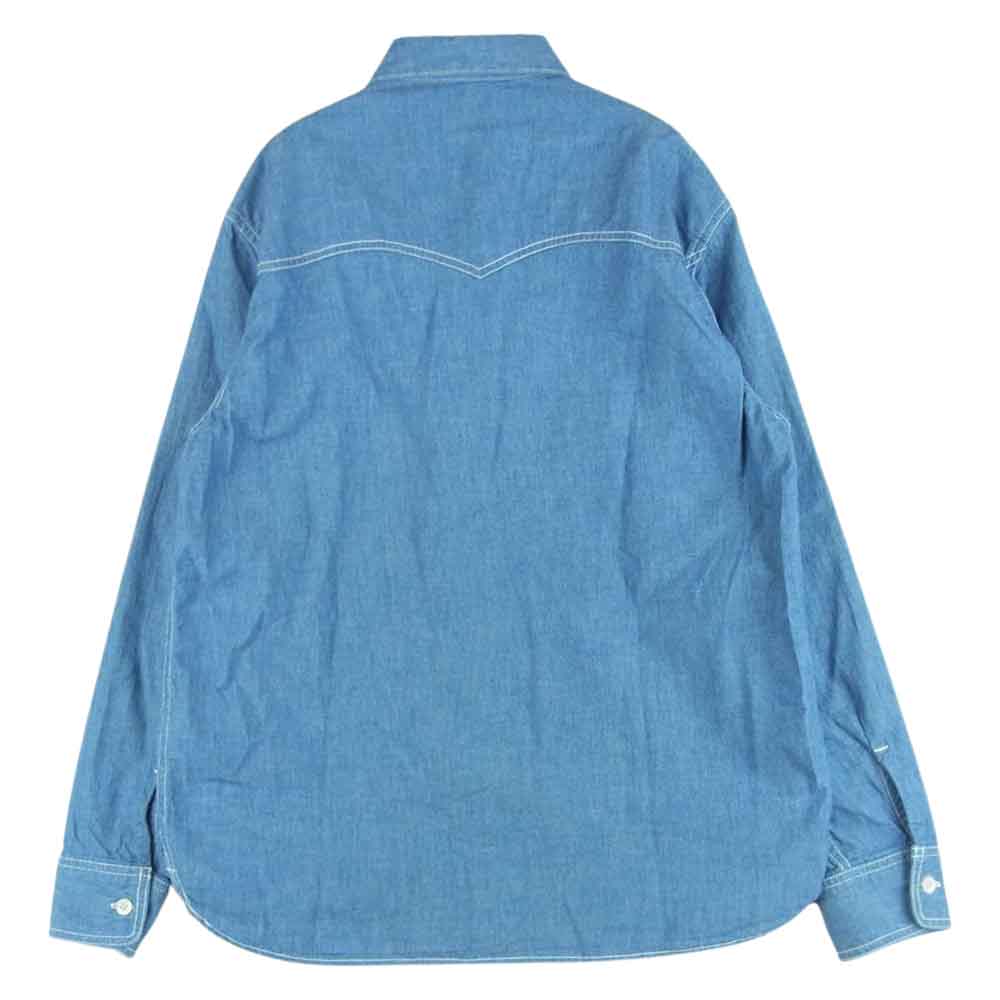 WTAPS ダブルタップス 161GWDT-SHM03 CELL LS コットン シャンブレー 長袖 シャツ 日本製 インディゴブルー系 3【中古】