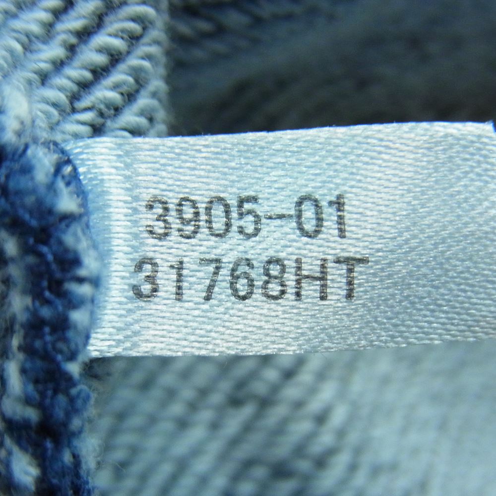 エムアンドエム 22SS DENIM SWEAT ZIP PARKA ブランドロゴ インディゴ染め ジップ スウェット パーカー インディゴブルー系 XL【中古】