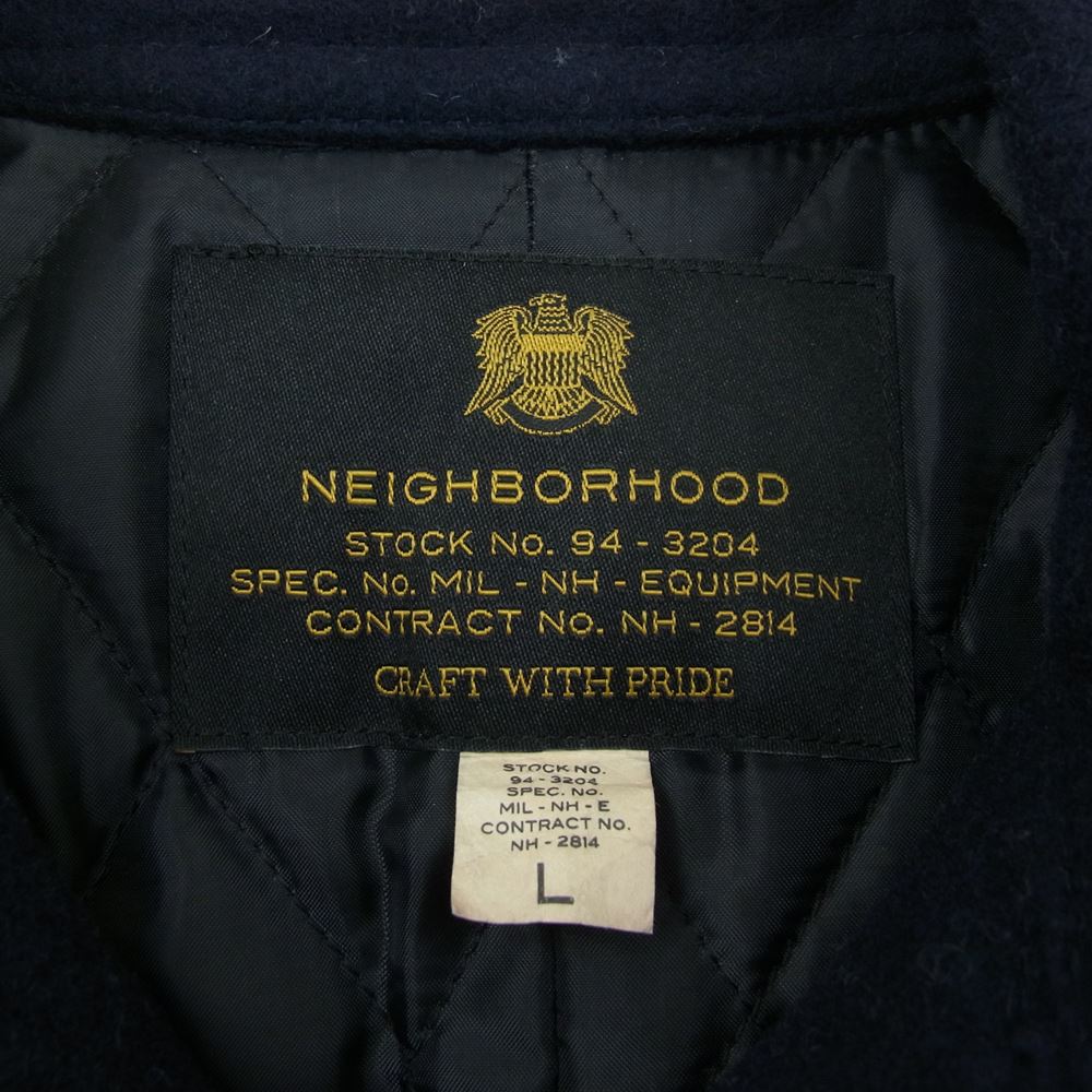 NEIGHBORHOOD ネイバーフッド 15AW WTF/C-CREW.LS ロゴ刺繍クルーネックニットセーター ブラック 152FUSV-KNM01