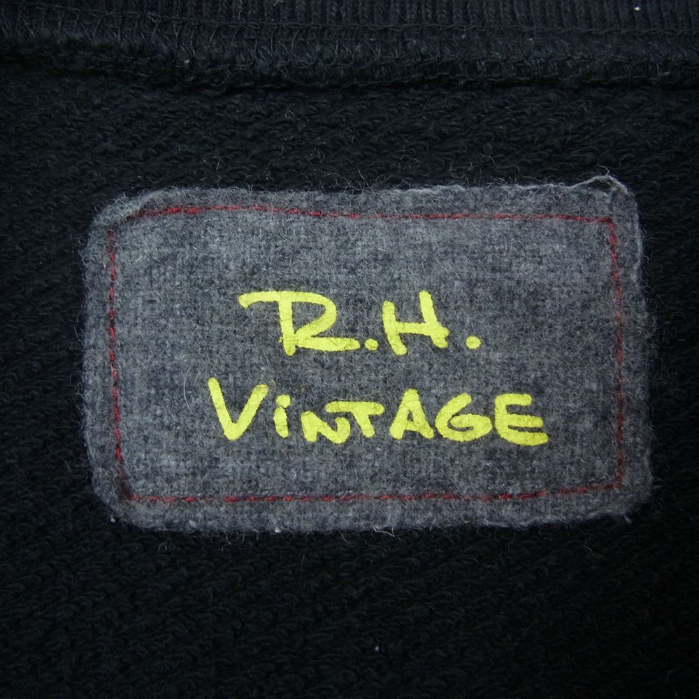 Ron Herman ロンハーマン 3310900095 R.H.vintage ロンハーマンヴィンテージ USED加工 クルーネック スウェット ブラック系 XS【中古】