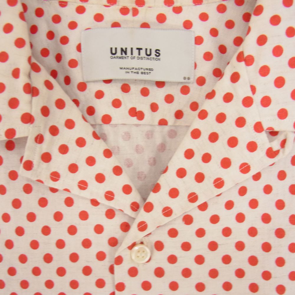ユナイタス 半袖 ドット シャツ レッド系【中古】
