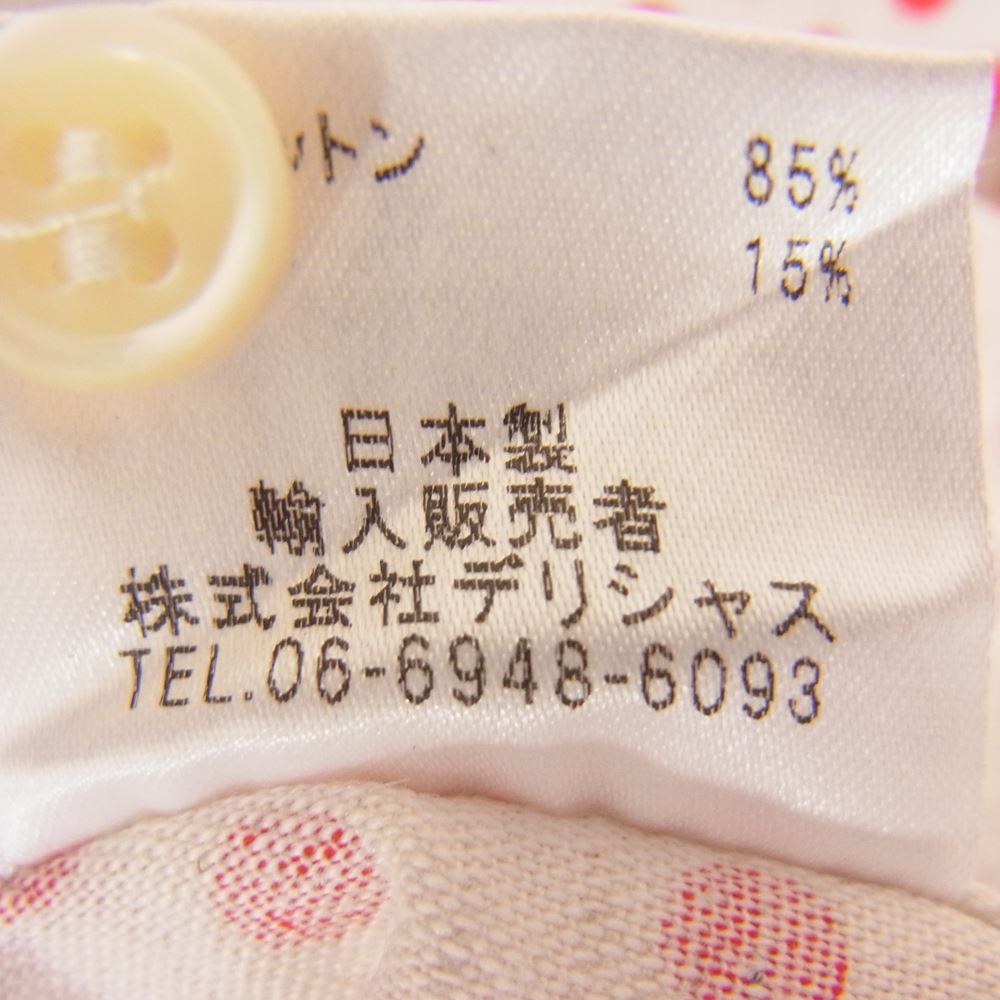 ユナイタス 半袖 ドット シャツ レッド系【中古】