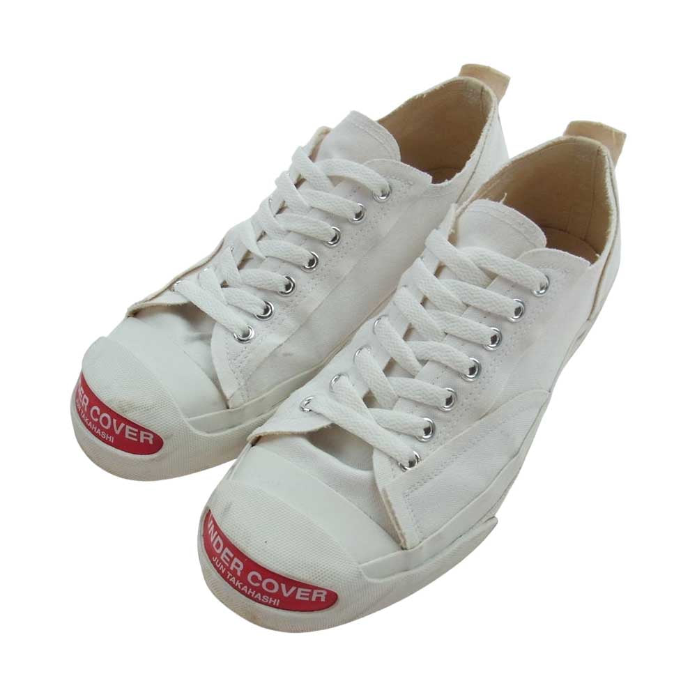 UNDERCOVER アンダーカバー UC2B9F05 TOE LOGO CANVAS SNEAKERS トゥーロゴ キャンバス スニーカー ホワイト系 M【中古】