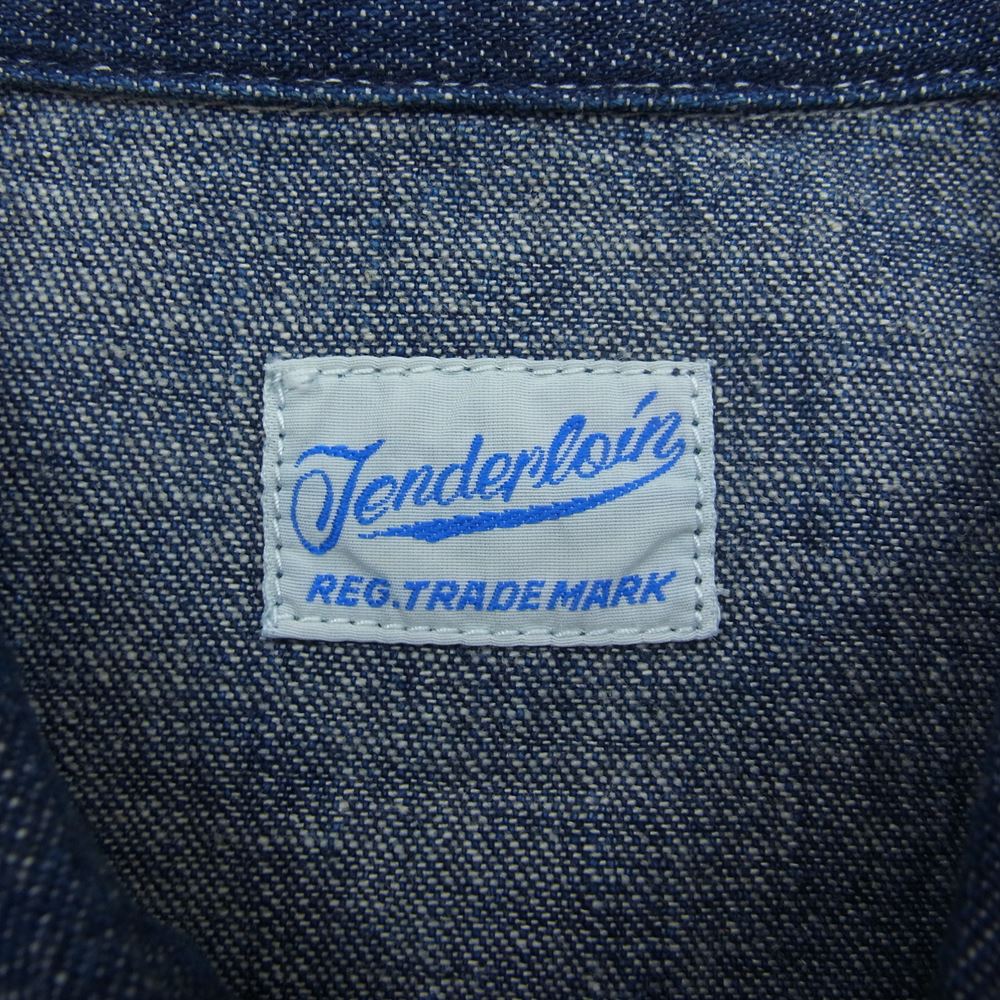 TENDERLOIN テンダーロイン DENIM WORK SHT デニム 長袖 ワーク シャツ インディゴブルー系 S【美品】【中古】