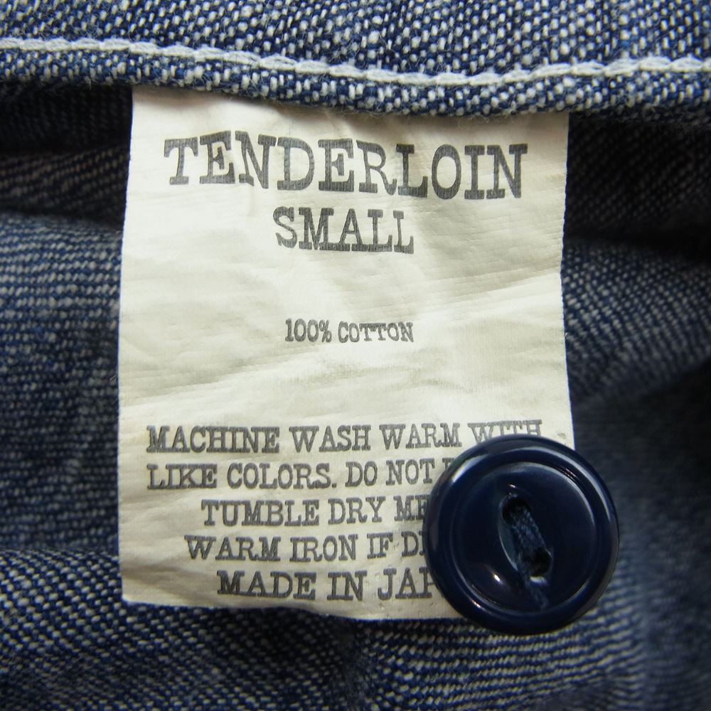 TENDERLOIN テンダーロイン DENIM WORK SHT デニム 長袖 ワーク シャツ インディゴブルー系 S【美品】【中古】
