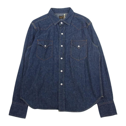 TENDERLOIN テンダーロイン SADDLE MAN DENIM SHT サドルマン デニム 長袖 シャツ インディゴブルー系 S【美品】【中古】