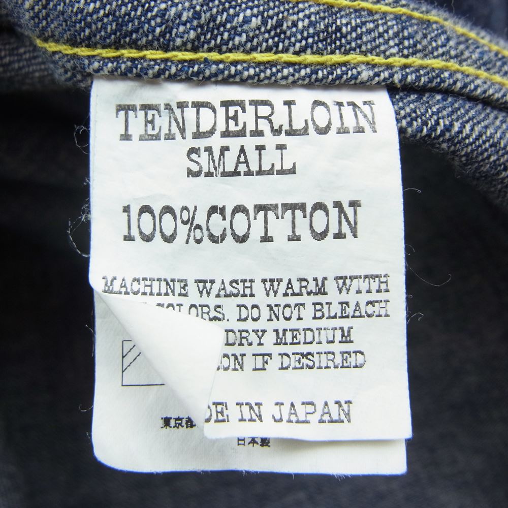 TENDERLOIN テンダーロイン SADDLE MAN DENIM SHT サドルマン デニム 長袖 シャツ インディゴブルー系 S【美品】【中古】