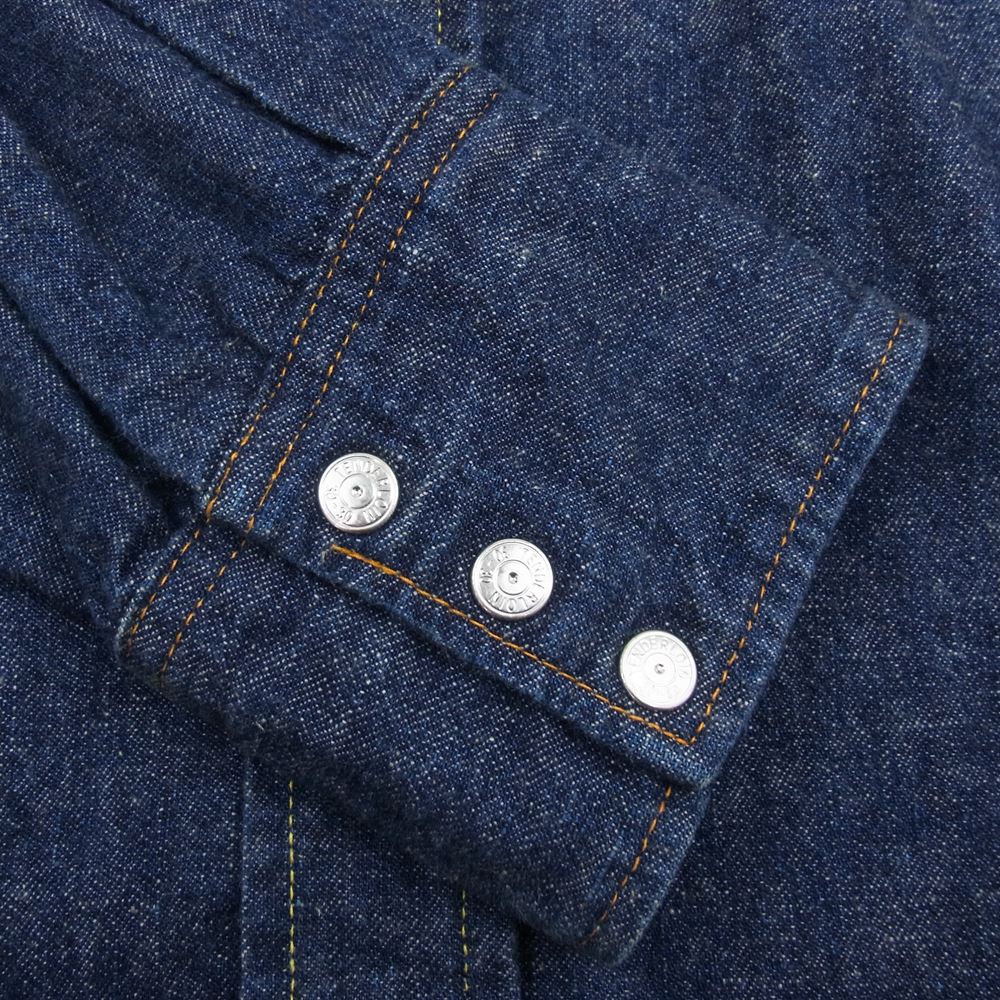 TENDERLOIN テンダーロイン SADDLE MAN DENIM SHT サドルマン デニム 長袖 シャツ インディゴブルー系 S【美品】【中古】