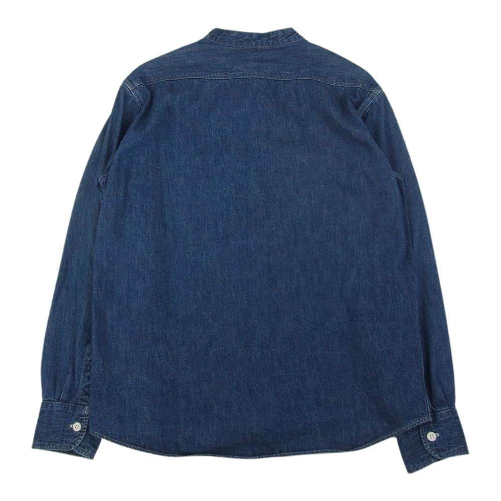 TENDERLOIN テンダーロイン T-DENIM STAND SHT デニム スタンドカラー 長袖 シャツ インディゴブルー系 S【中古】