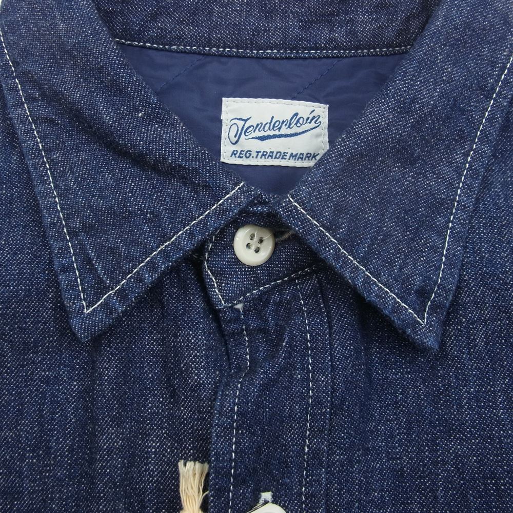 TENDERLOIN テンダーロイン DENIM LINING SHT デニム ナイロン ライニング デニム シャツ ジャケット インディゴブルー系 S【美品】【中古】