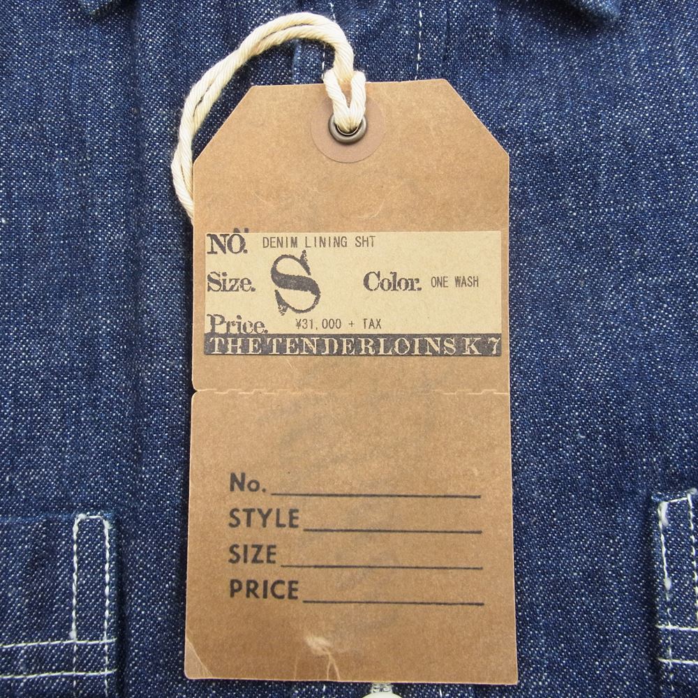 TENDERLOIN テンダーロイン DENIM LINING SHT デニム ナイロン ライニング デニム シャツ ジャケット インディゴブルー系 S【美品】【中古】