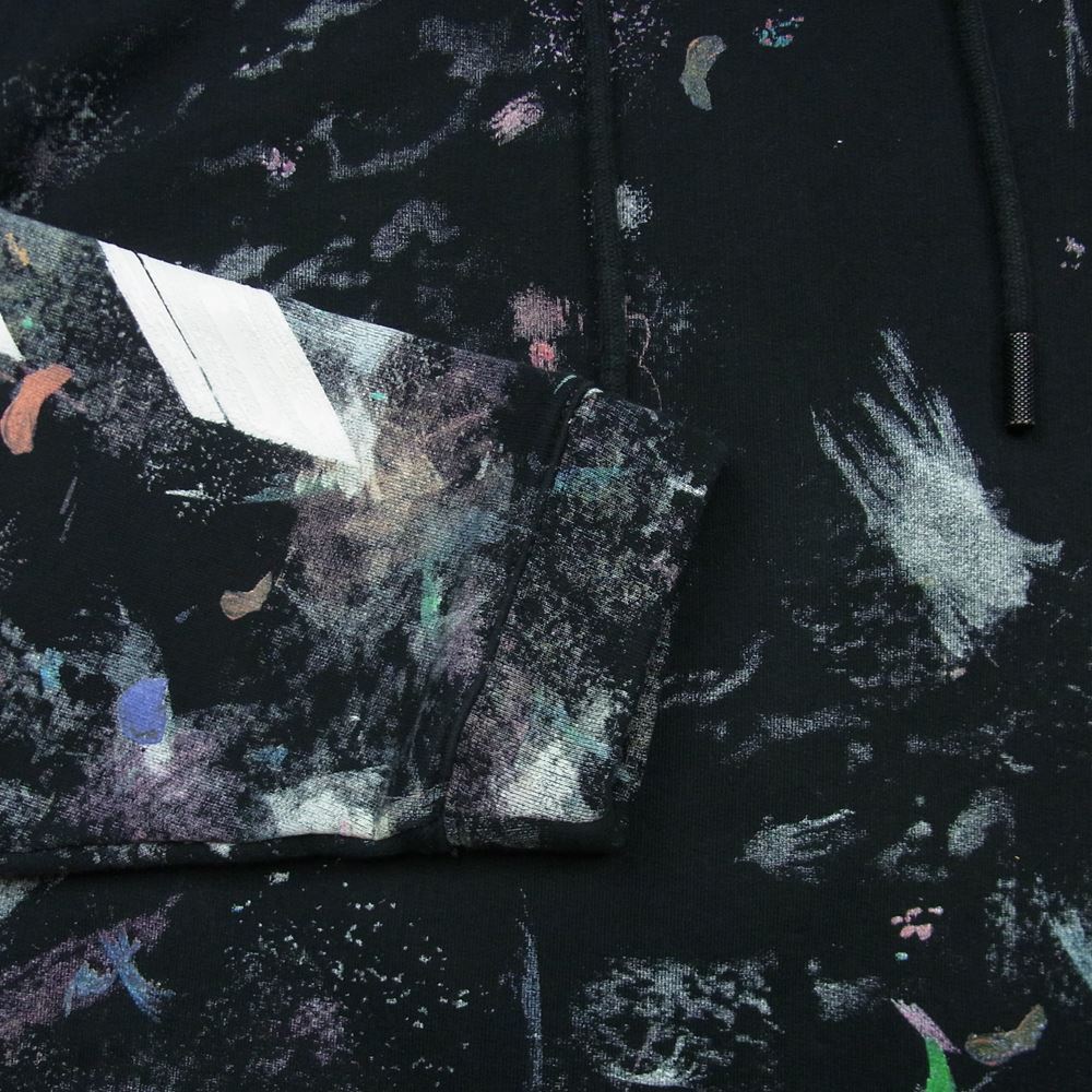 OFF-WHITE オフホワイト 17AW OMBB009F17619030 DIAG GALAXY OVER HOODIE ギャラクシー ビッグサイズ スウェット パーカー ブラック系 S【中古】