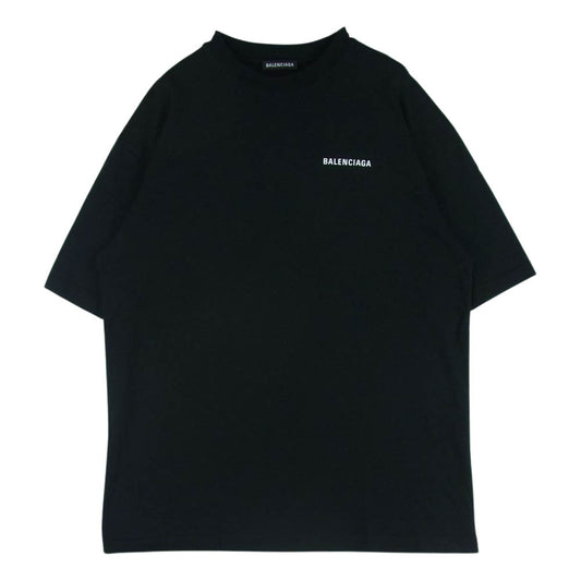 BALENCIAGA バレンシアガ 21SS 612966 TIVG5 UNISEX LOGO T SHIRT TEE バックロゴプリント 半袖 Tシャツ ブラック系 XS【中古】