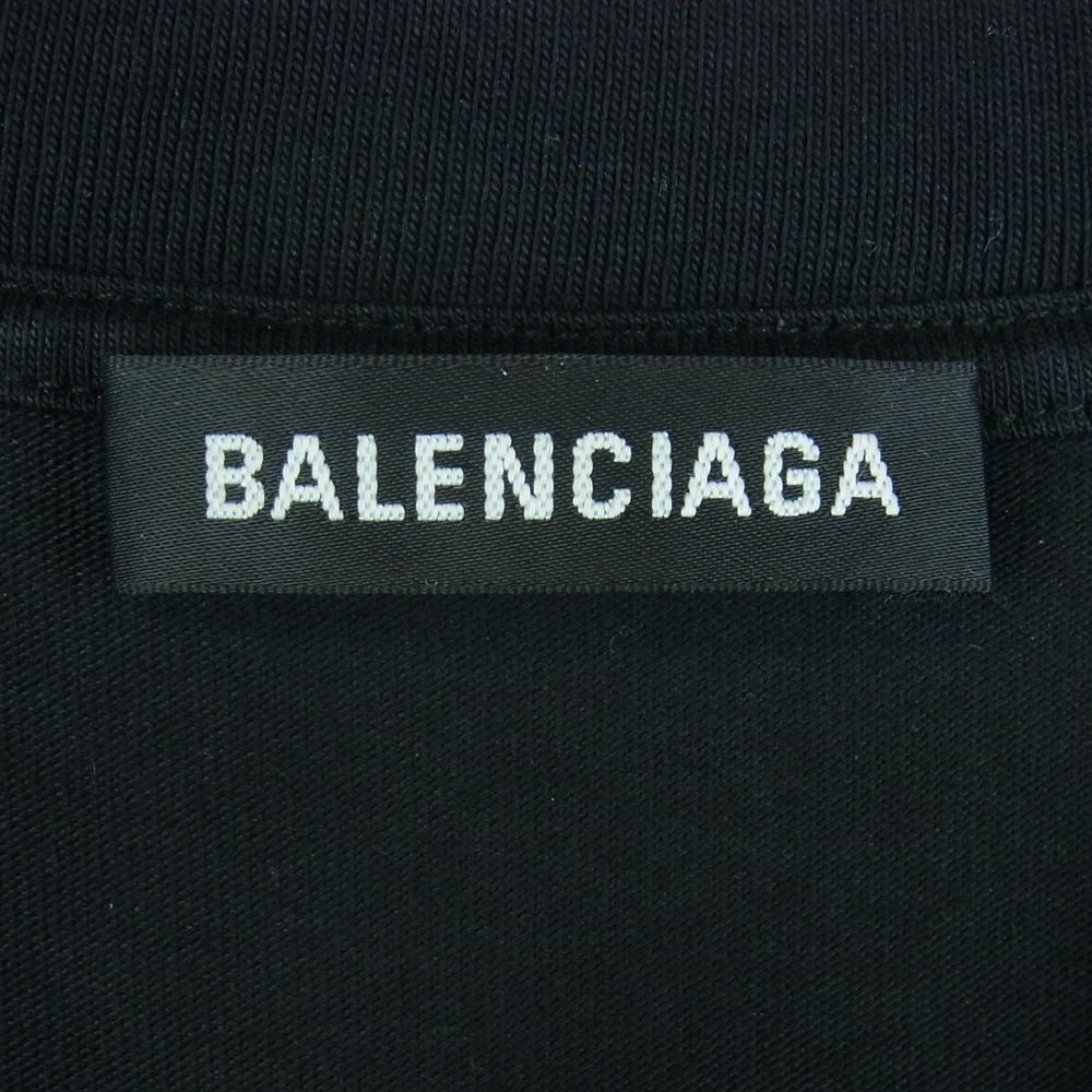BALENCIAGA バレンシアガ 21SS 612966 TIVG5 UNISEX LOGO T SHIRT TEE バックロゴプリント 半袖 Tシャツ ブラック系 XS【中古】