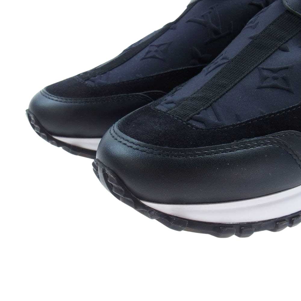 LOUIS VUITTON ルイ・ヴィトン 1AB3GJ  日本限定 ランアウェイ ライン モノグラム スニーカー ブラック系 EU35.5【極上美品】【中古】