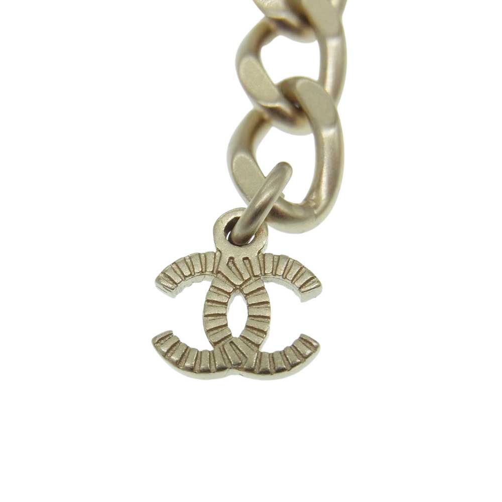 CHANEL シャネル 22AW A22 K ココマーク パール ストーン ネックレス ホワイト系 ゴールド系【中古】