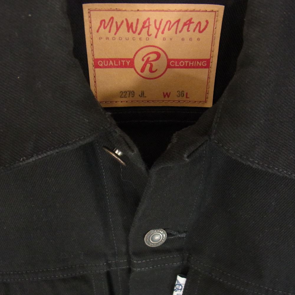 トリプルシックス 2279JL MY WAY MAN マイウェイマン デニム ジャケット ブラック系 36【中古】