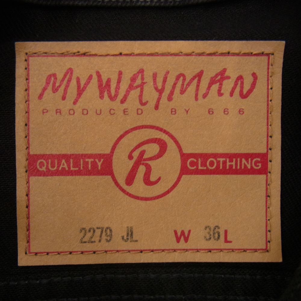 トリプルシックス 2279JL MY WAY MAN マイウェイマン デニム ジャケット ブラック系 36【中古】