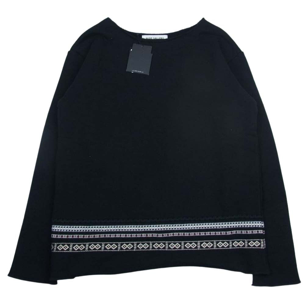 RUDE GALLERY ルードギャラリー 68619-0 RAID CREW NECK L/S レイド クルーネック カットオフ スウェット カットソー ブラック系 S【美品】【中古】