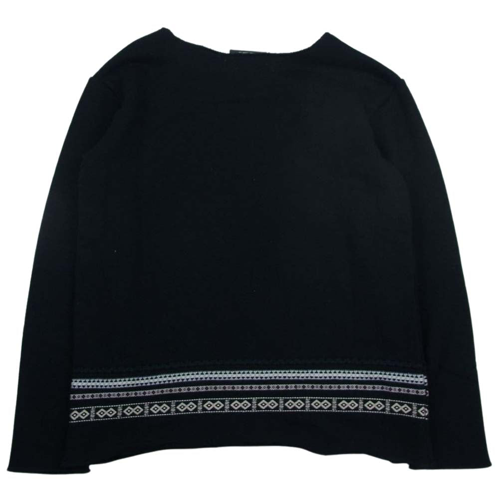 RUDE GALLERY ルードギャラリー 68619-0 RAID CREW NECK L/S レイド クルーネック カットオフ スウェット カットソー ブラック系 S【美品】【中古】