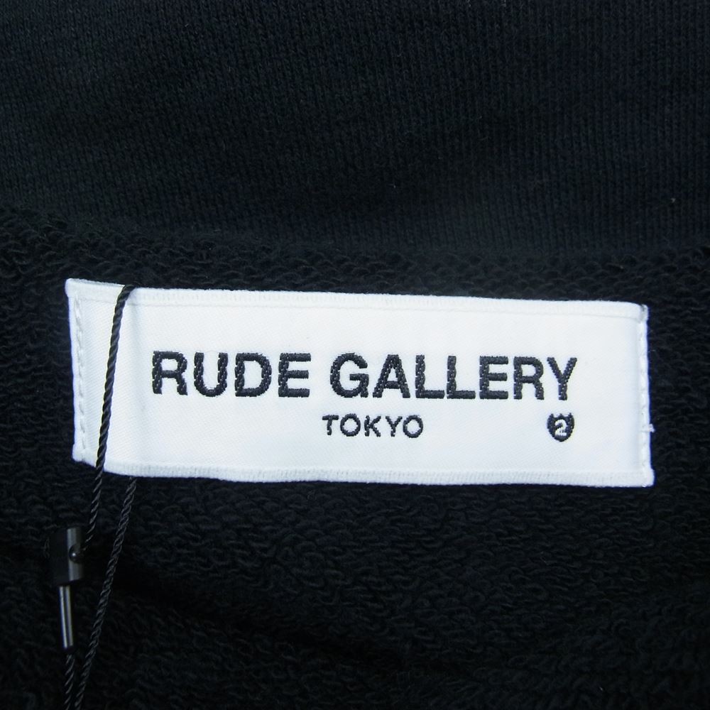 RUDE GALLERY ルードギャラリー 68619-0 RAID CREW NECK L/S レイド クルーネック カットオフ スウェット カットソー ブラック系 S【美品】【中古】
