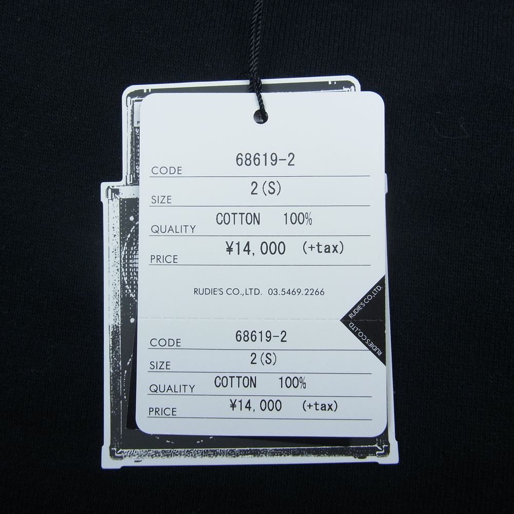 RUDE GALLERY ルードギャラリー 68619-0 RAID CREW NECK L/S レイド クルーネック カットオフ スウェット カットソー ブラック系 S【美品】【中古】
