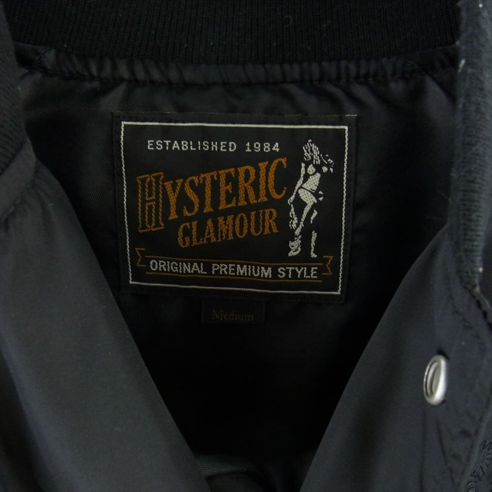 HYSTERIC GLAMOUR ヒステリックグラマー 02211AB03 LISTEN TO HG アップリケ スタジャン ブラック系 M【中古】