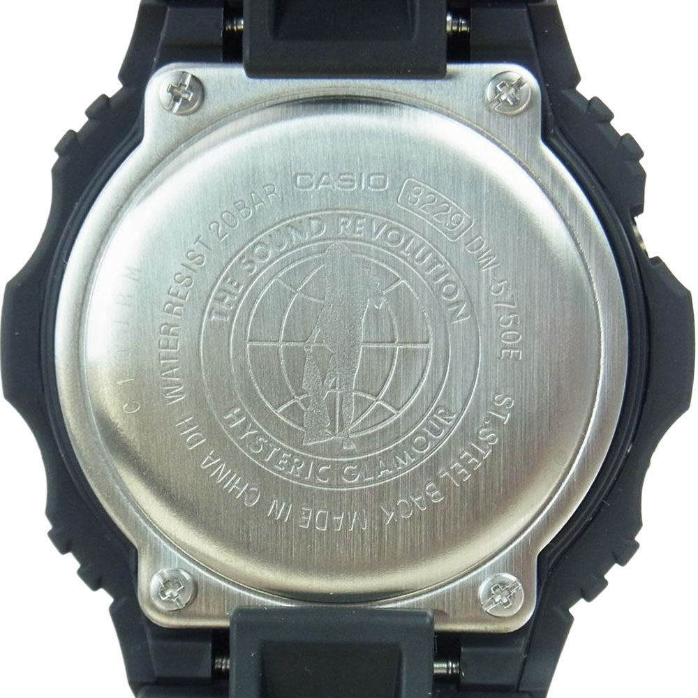 CASIO G-SHOCK カシオ ジーショック DW-5750E × HYSTERIC GLAMOUR ヒステリックグラマー 腕時計 ウォッチ ブラック系【新古品】【未使用】【中古】
