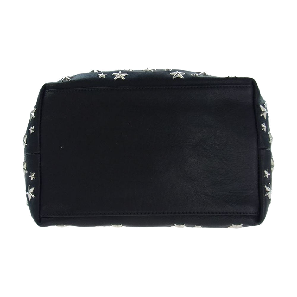 JIMMY CHOO ジミーチュウ SOFIA-S CST ソフィア レザー スター スタッズ ハンド バッグ ブラック系【美品】【中古】