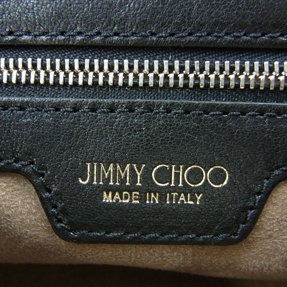 JIMMY CHOO ジミーチュウ SOFIA-S CST ソフィア レザー スター スタッズ ハンド バッグ ブラック系【美品】【中古】