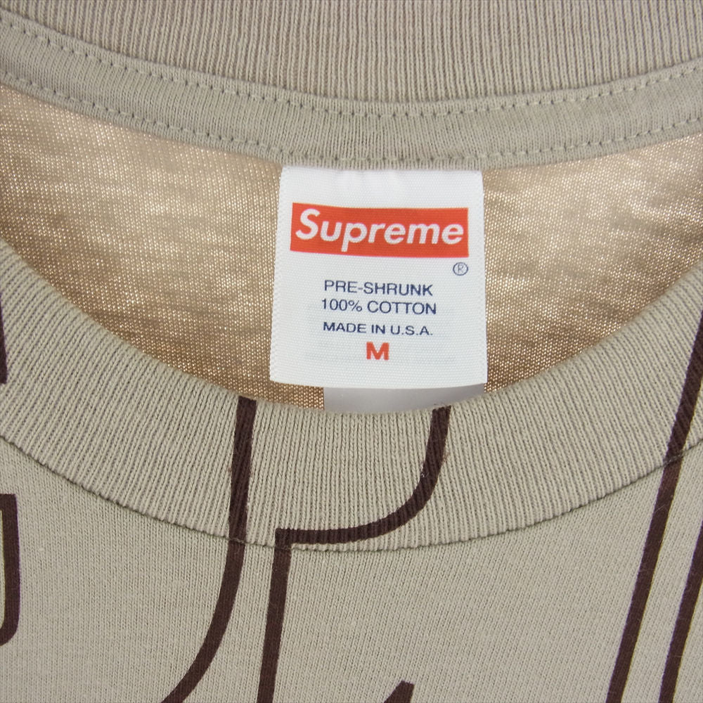 Supreme シュプリーム 22AW  Upside Down Tee 半袖 Tシャツ グレージュ系 M【新古品】【未使用】【中古】