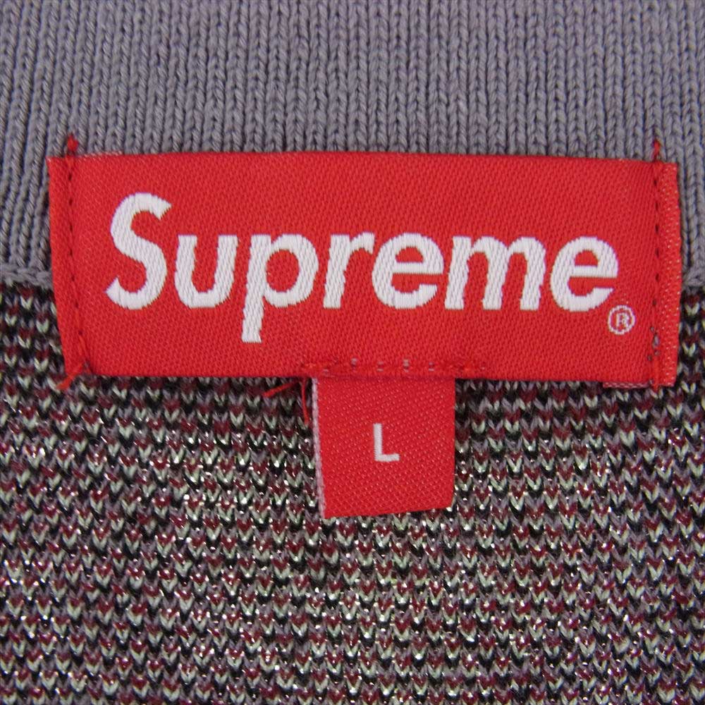 Supreme シュプリーム 21AW  Argyle Zip Polo アーガイル 柄 半袖 ニット ジップ ポロ シャツ マルチカラー系 L【新古品】【未使用】【中古】