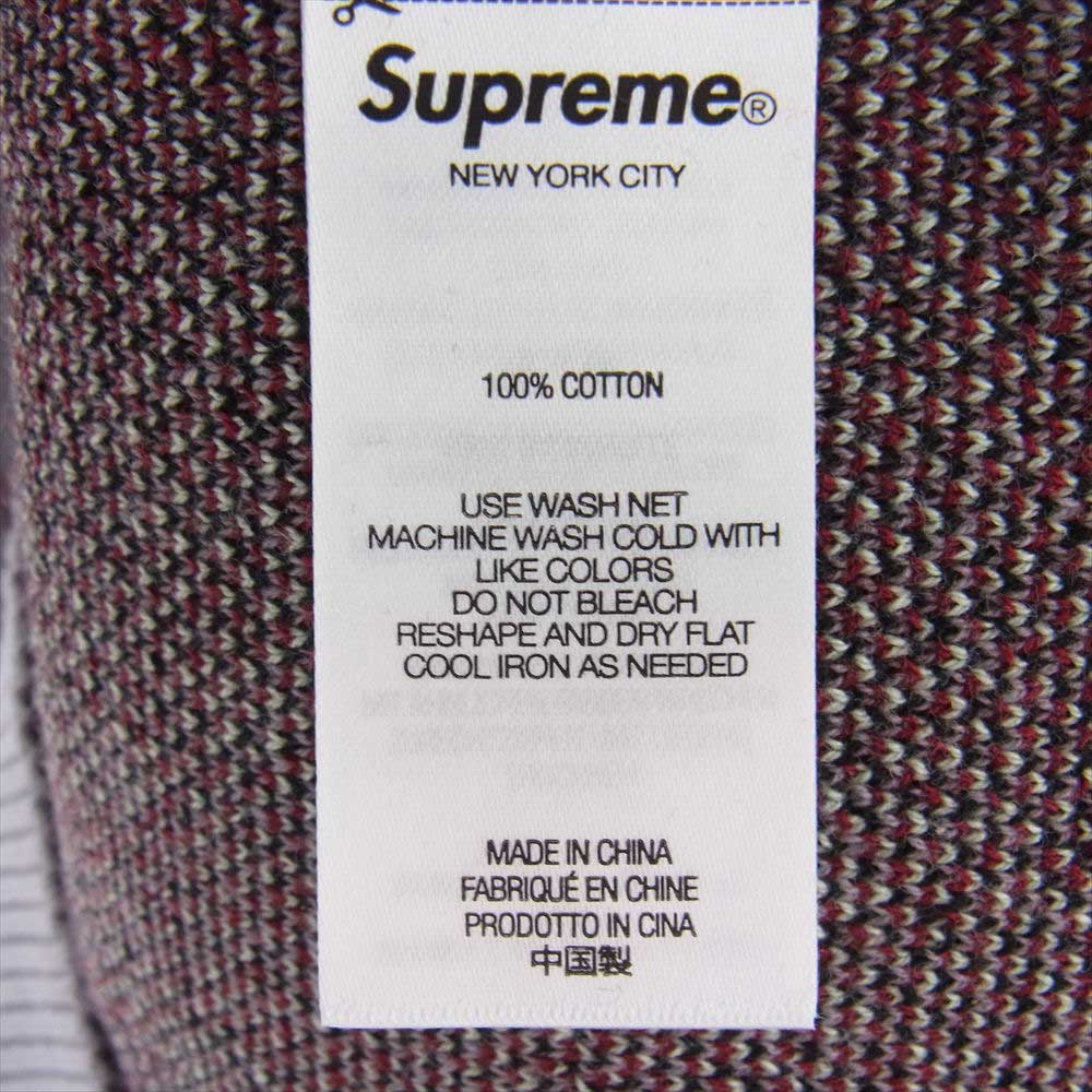 Supreme シュプリーム 21AW  Argyle Zip Polo アーガイル 柄 半袖 ニット ジップ ポロ シャツ マルチカラー系 L【新古品】【未使用】【中古】