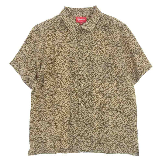 Supreme シュプリーム 22SS   Leopard Silk S/S Shirt レオパード柄 シルク 半袖 シャツ イエロー系【新古品】【未使用】【中古】