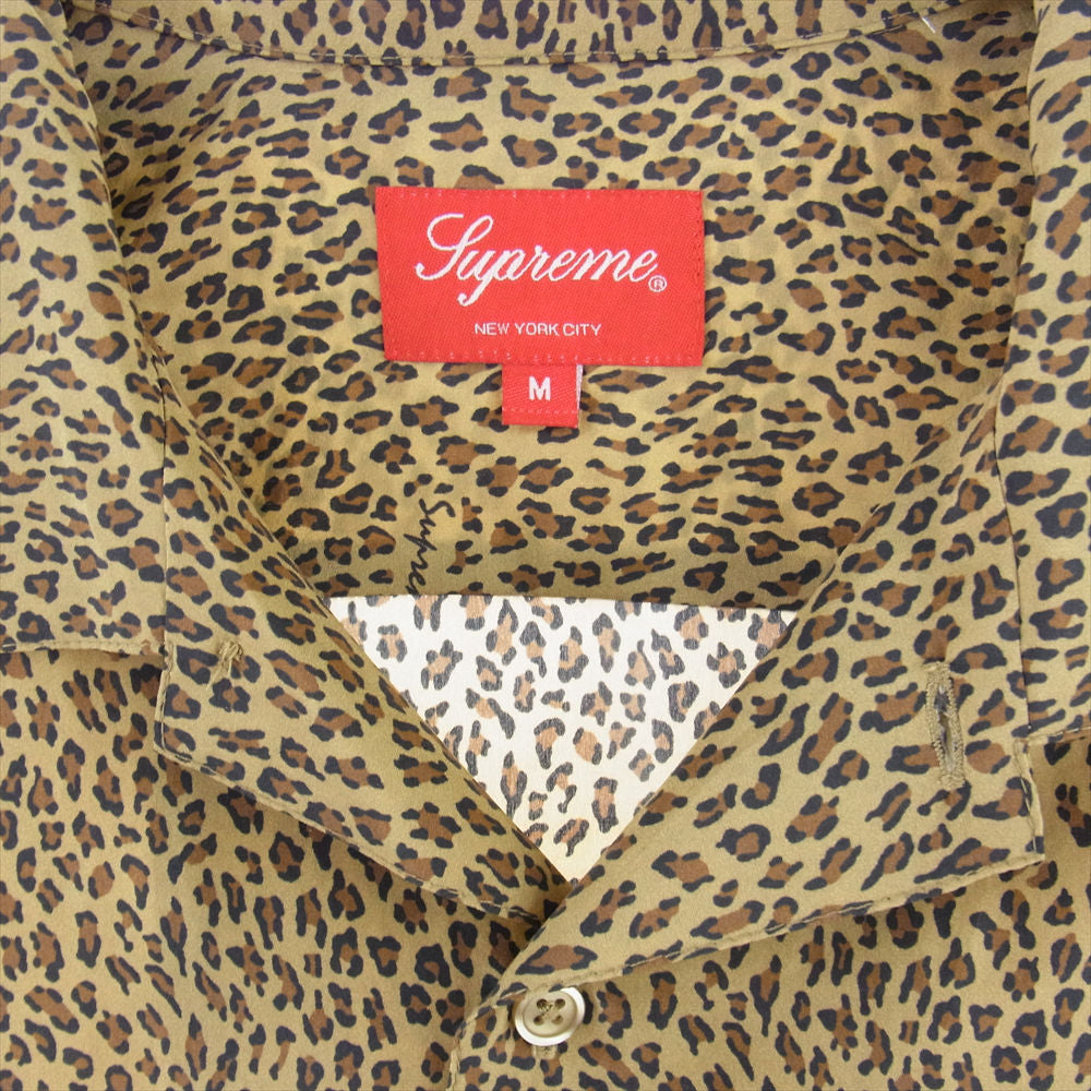 Supreme シュプリーム 22SS Leopard Silk S/S Shirt レオパード柄 シルク 半袖 シャツ  イエロー系【新古品】【未使用】【中古】