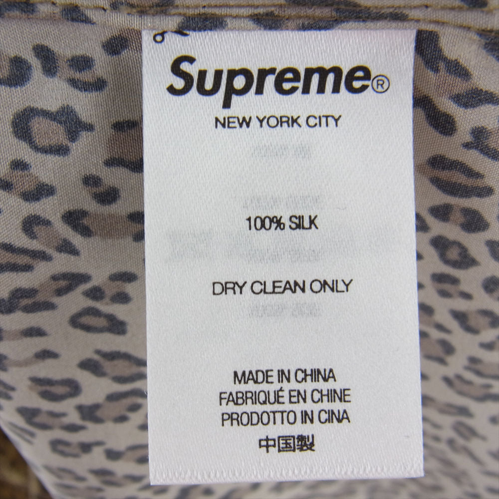 Supreme シュプリーム 22SS   Leopard Silk S/S Shirt レオパード柄 シルク 半袖 シャツ イエロー系【新古品】【未使用】【中古】