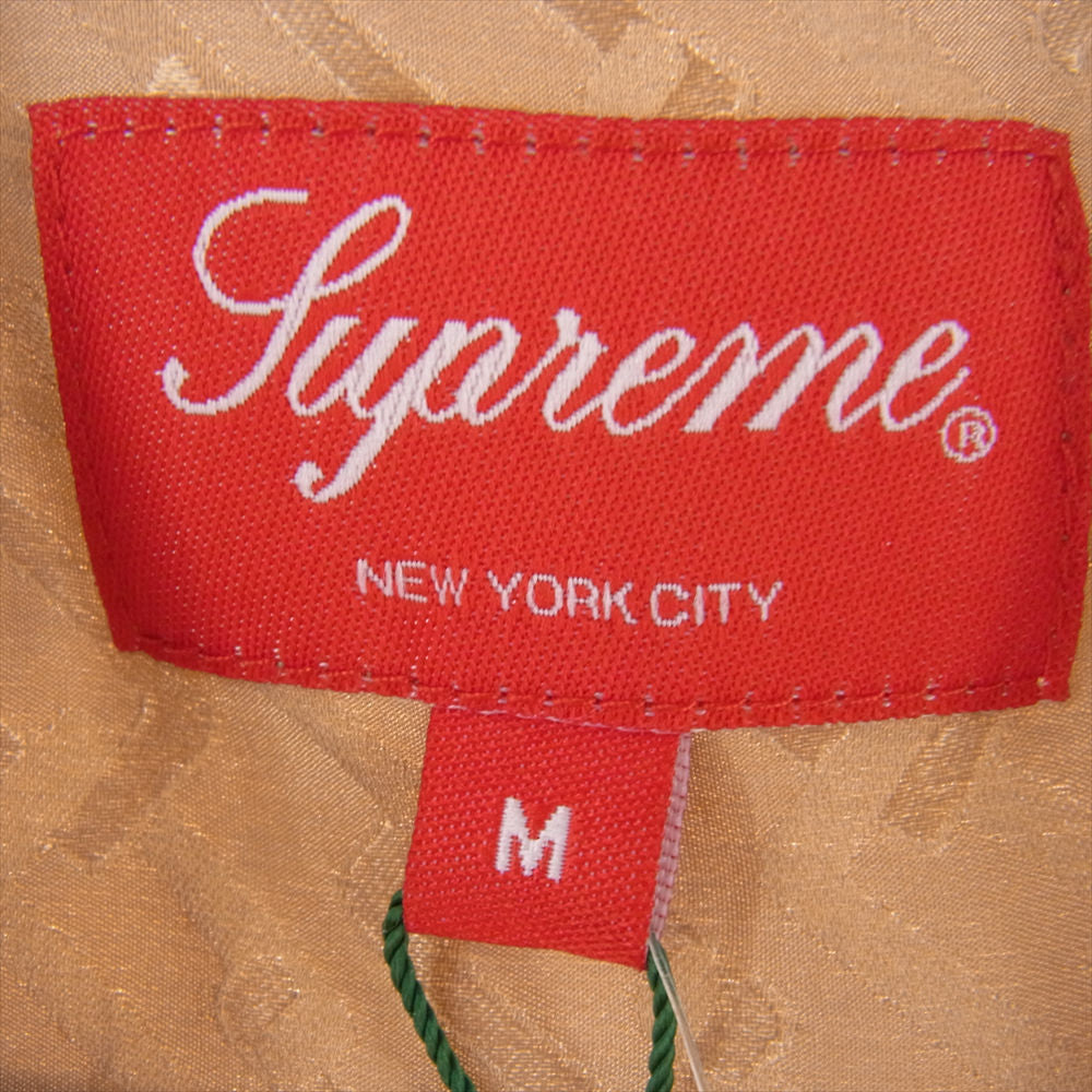 Supreme シュプリーム 22SS  Tonal Monogram Silk S/S Shirt トーナル モノグラム シルク 半袖シャツ  ベージュ系 M【新古品】【未使用】【中古】