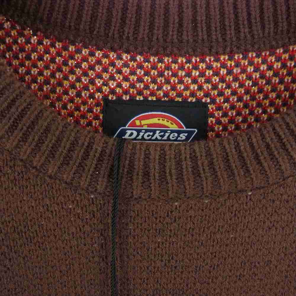 Supreme シュプリーム 22AW × Dickies Sweater ディッキーズ フロントロゴ クルーネック ニットセーター ブラウン系 L【新古品】【未使用】【中古】