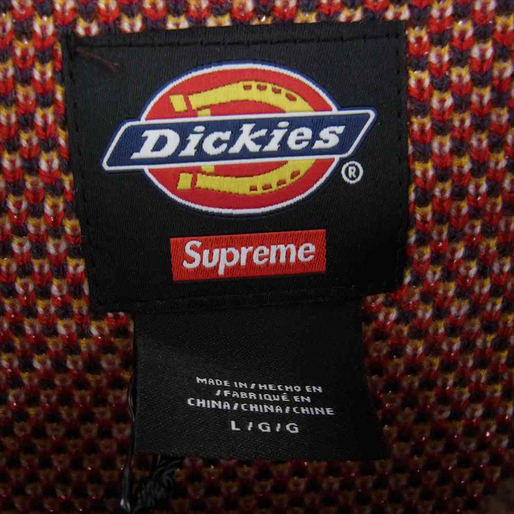 Supreme シュプリーム 22AW × Dickies Sweater ディッキーズ フロントロゴ クルーネック ニットセーター ブラウン系 L【新古品】【未使用】【中古】
